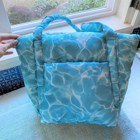 NWT Baggu Puffy Mini Tote - Pool - Picture 6 of 7